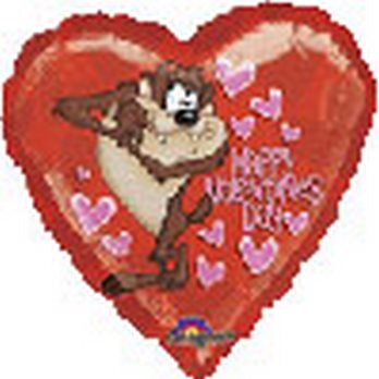 V -  Foil Heart - TAZ Valentine balloon ANAGRAM