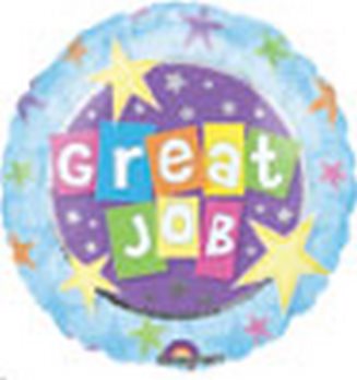18" Foil - Great Job Stars balloon foil balloons