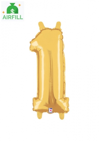 14" Gold Number 1   Balloon