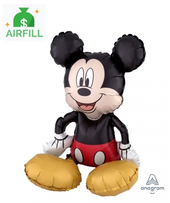 Sitting Mickey Mouse Airfill Self Sealing  Balloon