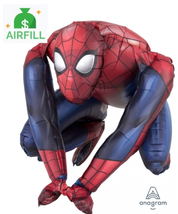 Sitting Spider Man Spiderman Air-fill Self-Sealing  Balloon