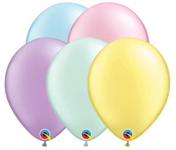 Q (100) 11" Pearl Pastel Assorted balloons latex balloons
