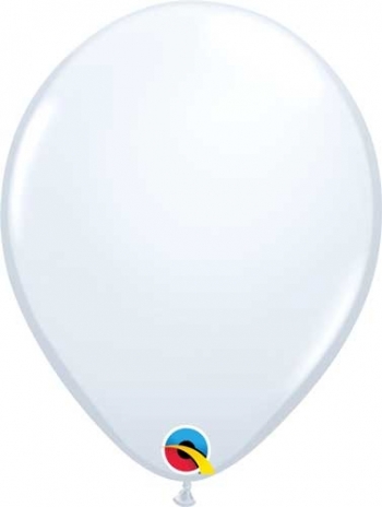 Q   Standard White balloons QUALATEX