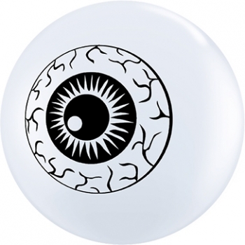 Q (100) 5" Eye ball Topprint White balloons latex balloons