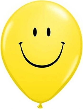 Q (100) 5" Smile Happy Face Yellow balloons latex balloons