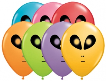 Q (100) 5" Space Alien - Festive Assorted balloons latex balloons