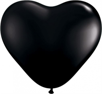 Fashion Heart - Onyx Black QUALATEX