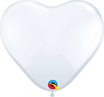 Heart Standard White balloons QUALATEX