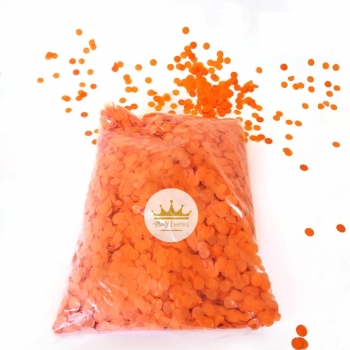 1cm Round Tissue Paper Orange Confetti