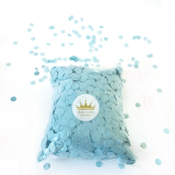 (100gr) 1cm Round Tissue Paper Baby Blue Confetti 