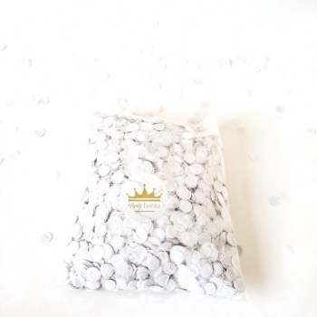 1cm Round Tissue Paper White Confetti