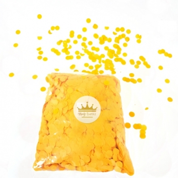(100gr) 1cm Round Tissue Paper Yellow Confetti decorations