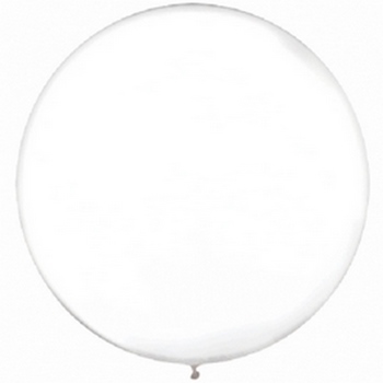 ECONO (4) 24" Round Latex White balloons latex balloons