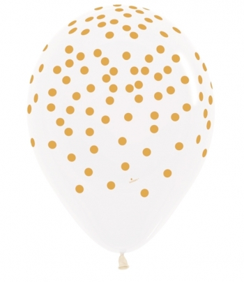 SEM (50) 11" Gold Confetti balloons latex balloons