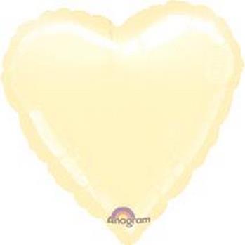 32" Foil Heart Metallic Pearl Ivory balloon foil balloons