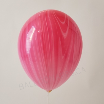 11" Red & White Super Agate  Balloons