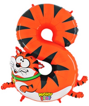 40" Megaloon Zooloon Number 8 Cat balloon foil balloons
