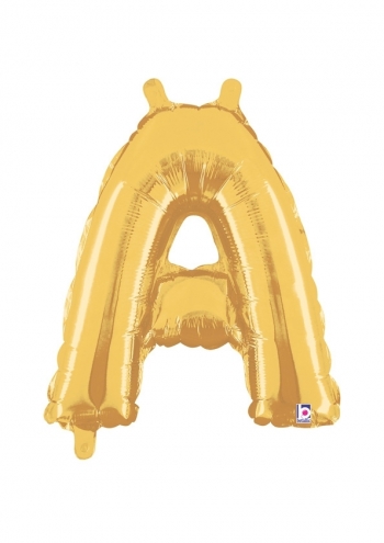 Letter A - Gold Packaged Self-Sealing Airfill balloon BETALLIC