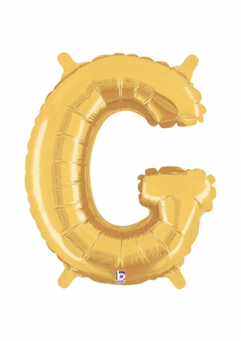 Letter G - Gold Packaged Self-Sealing Airfill balloon BETALLIC