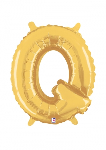 Letter Q - Gold Packaged Self-Sealing Airfill BETALLIC