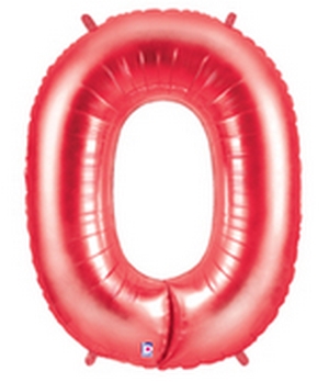40" Megaloon Red Number 0 balloon foil balloons