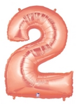 40" Megaloon - Number #2 - Rose Gold balloon foil balloons