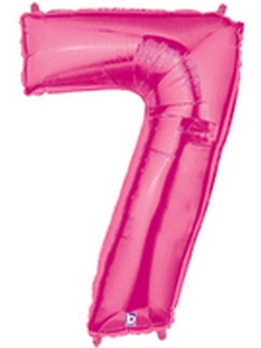 40" Megaloon Pink Number 7 balloon foil balloons
