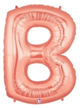 Megaloon - Letter B - Rose Gold balloon *POLYBAGGED BETALLIC