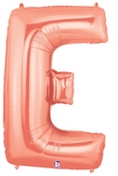 Megaloon - Letter E - Rose Gold balloon *Polybagged BETALLIC