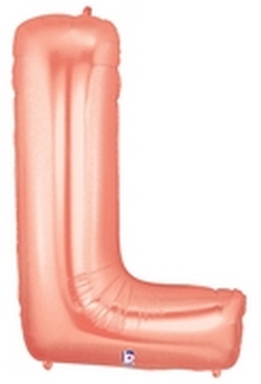 Megaloon - Letter L - Rose Gold balloon *Polybagged BETALLIC