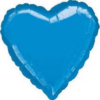 32" Foil Heart Metallic Blue balloon foil balloons