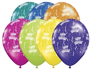16" Birthday Fantasy Assorted balloons latex balloons