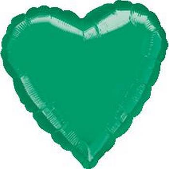 32" Foil Heart Metallic Green balloon foil balloons