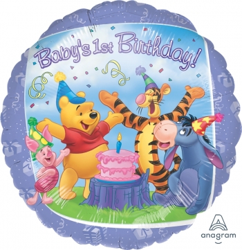 18" Foil - Winnie the Pooh & Friends 1st Birthday balloon foil balloons