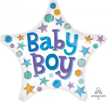 18" Baby Boy Star balloon foil balloons