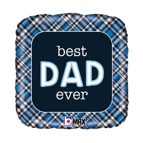 18" Best Dad Ever Plaid Father