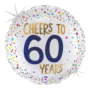 18" Cheers to 60 Years Balloon foil balloons