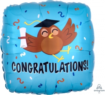 18" Congratulations Grad Owlballoon foil balloons