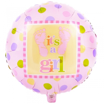 18" Foil - Baby - Baby Steps Girl balloon foil balloons