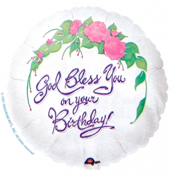 18" Foil - Birthday - God Bless You balloon foil balloons