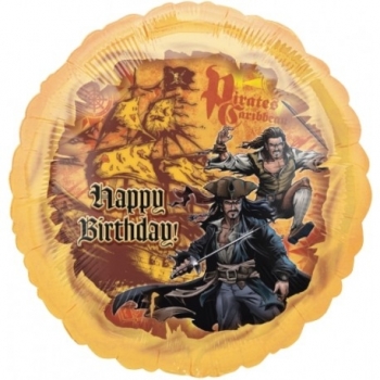 18" Foil - Happy Birthday Pirates of the Caribbean balloon foil balloons