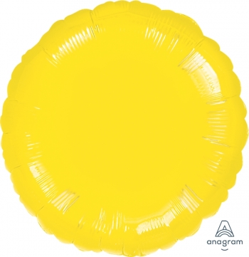 18" Foil Circle - Metallic Yellow balloon foil balloons