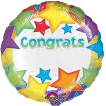 Foil - Congrats Stars Personalized balloon ANAGRAM