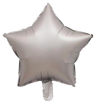 Foil Econo-Luxe Satin Chrome Silver Star balloon ECONO