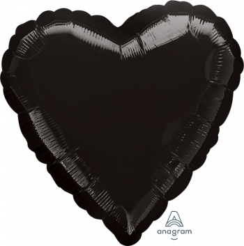 18" Foil Heart - Black balloon foil balloons