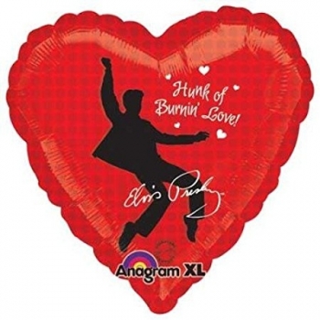 18" Foil Heart - Elvis Hunk of Burning Love balloon foil balloons