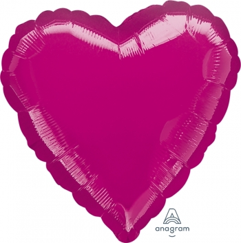 18" Foil Heart - Metallic Fuchsia balloon foil balloons