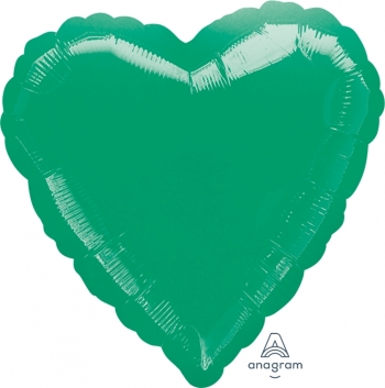 18" Foil Heart - Metallic Green balloon foil balloons