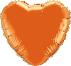 18" Foil Heart - Orange balloon foil balloons