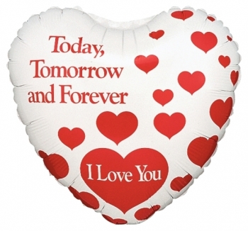 18" Foil Heart - Today, Tomorrow balloon foil balloons